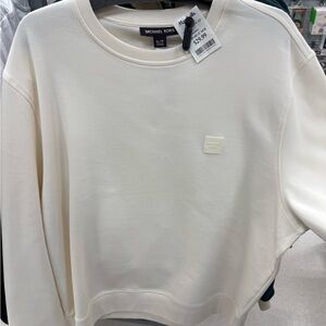 Michael Kors Off-White Luxury Sweatshirt XL with MK logo.  Creamy&Dreamy